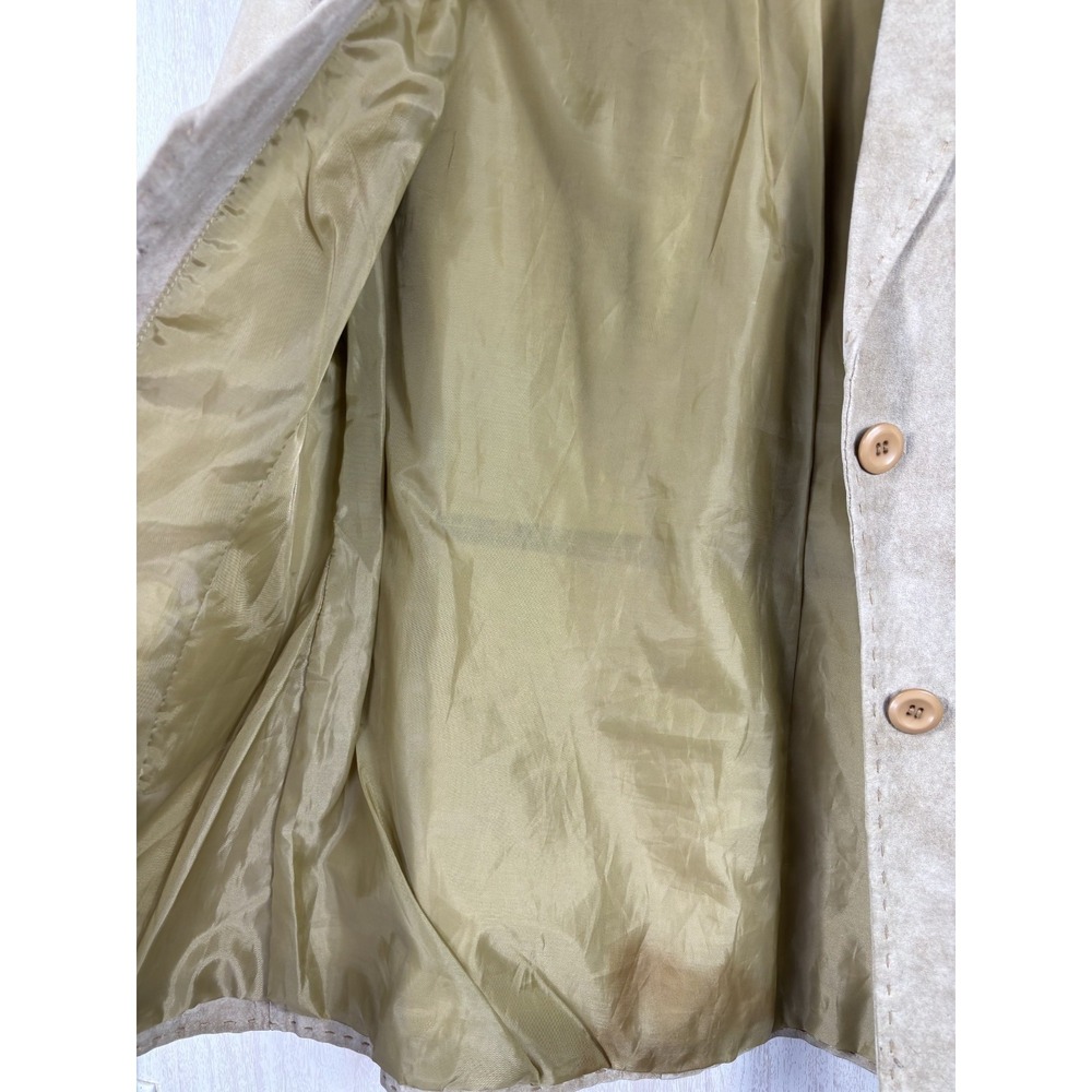 Vintage Scully Suede Blazer Tan Western Whipstitch Leather Jacket Medium - Picture 4 of 7